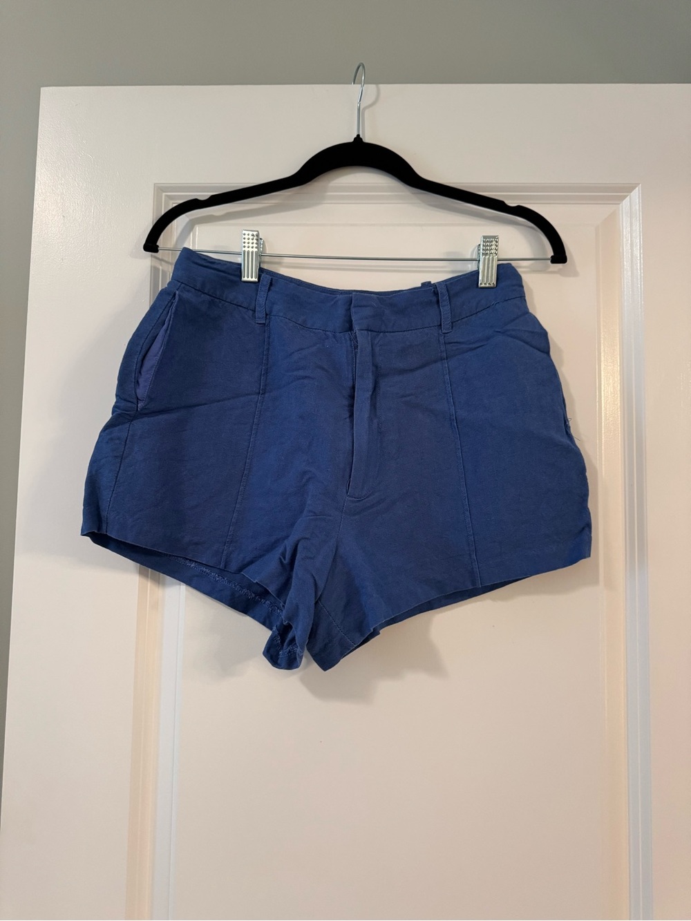 Astr Blue High-Waist Tailored Shorts